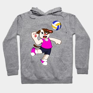 Dog at Sports with Volleyball Hoodie